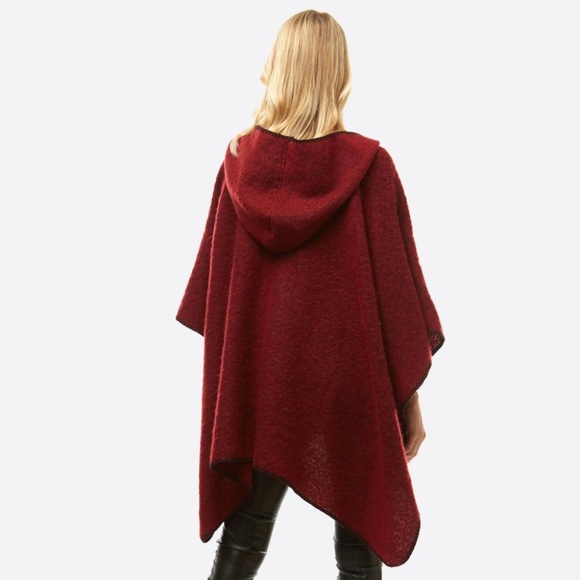 Jackets & Blazers - Soft touch hooded boucle ruana/wrap